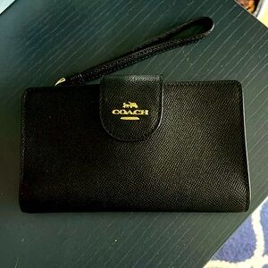 Coach Black Wristlet Wallet
